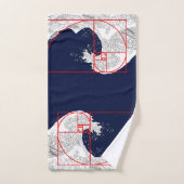 フィボナッチ配列と素晴らし波 バスタオルセット (ハンドタオル)