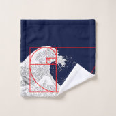 フィボナッチ配列と素晴らし波 バスタオルセット (ウォッシュタオル)