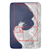 フィボナッチ配列と素晴らし波 バスマット (正面縦)