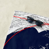 フィボナッチ配列と素晴らし波 ビーチタオル (インサイチュ)