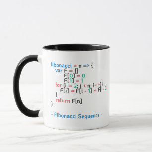 フィボナッチ配列関数 コードスニペット マグカップ