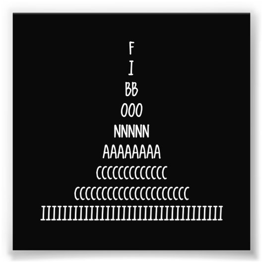 フィボナッチ配列 フォトプリント (正面)