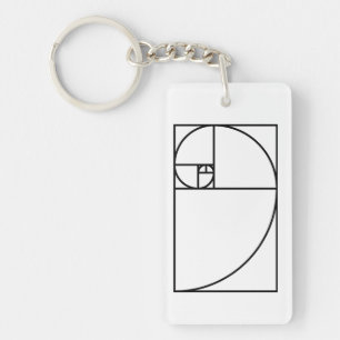 フィボナッチ金比率-ユニークな数学芸術 キーホルダー