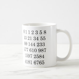 フィボナッチ順序のマグの数学のフィボナッチ数のマグ コーヒーマグカップ