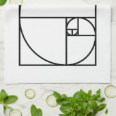 フィボナッチ黄金比 – ユニーク数学的アート キッチンタオル (折り畳み)