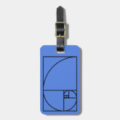 フィボナッチ黄金比 – ユニーク数学的アート ラゲッジタグ (正面縦)