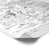 フィヨドル・ドストエフスキーの小説『悪魔』の原稿 ポスター (角)