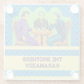 フィヨドルDostoyevsky, The Brothers Karamazov引用文 ガラスコースター (裏面)