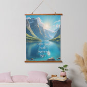 フィヨルドでセレニティーウッドトップウォールタペストリー 吊り下げ型タペストリー (寝室)