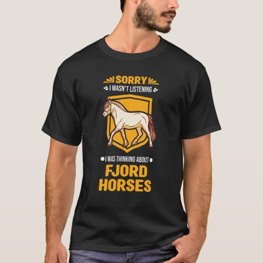 フィヨルドホースのことを考えていた Tシャツ (正面)