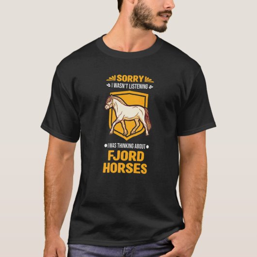 フィヨルドホースのことを考えていた Tシャツ (正面)