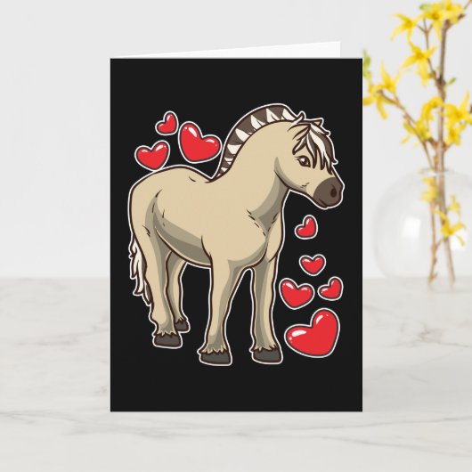 フィヨルドホースギフトアイディア カード (黄色い花)