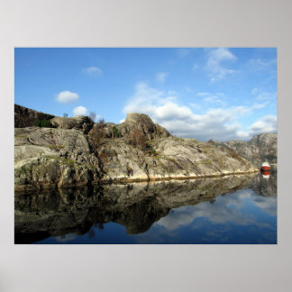 フィヨルド反射1 ポスター