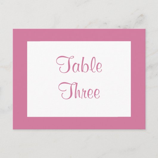 フィラグリバタフライテーブル番号（ピンク） ポストカード (正面)