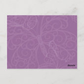 フィラグリバタフライテーブル番号（紫） ポストカード (裏面)