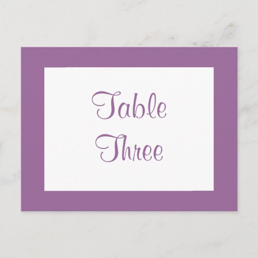 フィラグリバタフライテーブル番号（紫） ポストカード (正面)