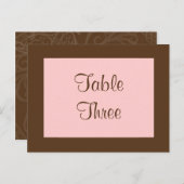 フィラグリバタフライテーブル番号（茶色） ポストカード (正面/裏面)