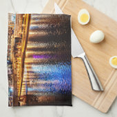 フィラデルヒィアのスカイライン キッチンタオル (四つ折り)