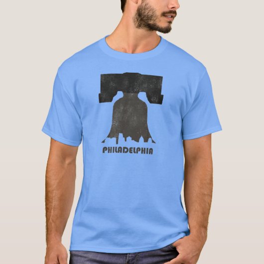 フィラデルヒィアのレトロのスカイライン人 Tシャツ (正面)