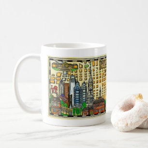 フィラデルヒィアの地図のマグ コーヒーマグカップ