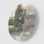 フィラデルヒィアの岩が多い彫像 ラージ壁時計 (傾斜)