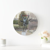 フィラデルヒィアの岩が多い彫像 ラージ壁時計 (ホーム)