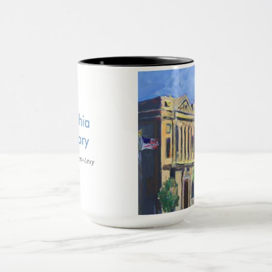フィラデルヒィアの無料図書館のマグ マグカップ (中央)