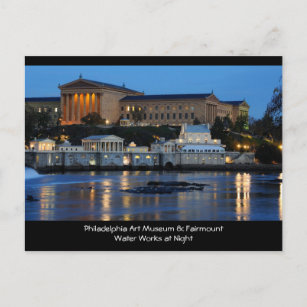 フィラデルヒィアの美術館およびFairmount水仕事 ポストカード