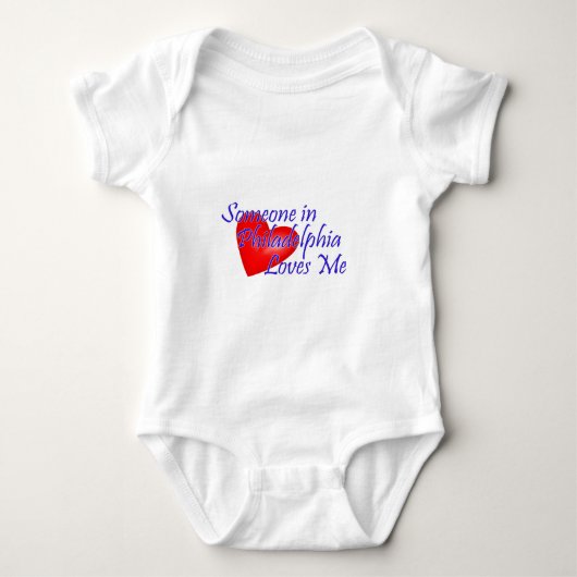 フィラデルヒィアの誰かは私を愛します ベビーボディスーツ (正面)