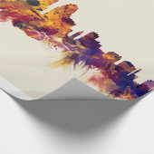 フィラデルヒィアペンシルバニアのスカイライン ラッピングペーパー (角)