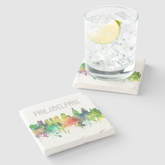 フィラデルヒィアペンシルバニアのスカイラインSP - ストーンコースター (横)