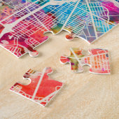 フィラデルヒィアペンシルバニアの通り地図 ジグソーパズル (側面)