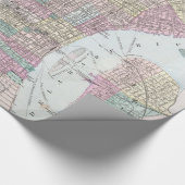 フィラデルヒィアペンシルバニア(1876年)のヴィンテージの地図 ラッピングペーパー (コーナー)