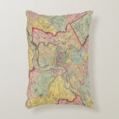 フィラデルヒィア市のまわりの地図 アクセントクッション (正面(垂直))