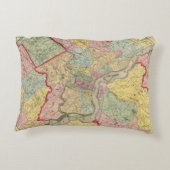 フィラデルヒィア市のまわりの地図 アクセントクッション (裏面)