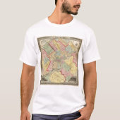 フィラデルヒィア市のまわりの地図 Tシャツ (正面)