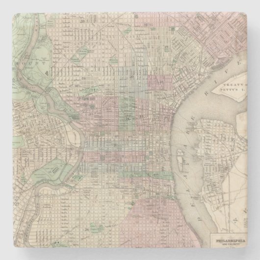 フィラデルヒィア3 ストーンコースター (正面)