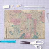 フィラデルヒィア、ペンシルバニアの地図 薄葉紙 (クラフト)