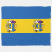 フィラデルヒィア、ペンシルバニアの旗 フリースブランケット (正面(横))