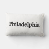 フィラデルヒィア-灰色の手紙-白の… ランバークッション (裏面)