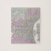 フィラデルヒィア(1855年)のヴィンテージの地図 ジグソーパズル (縦)
