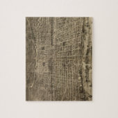 フィラデルヒィア(1872年)のヴィンテージの絵解き地図 ジグソーパズル (縦)