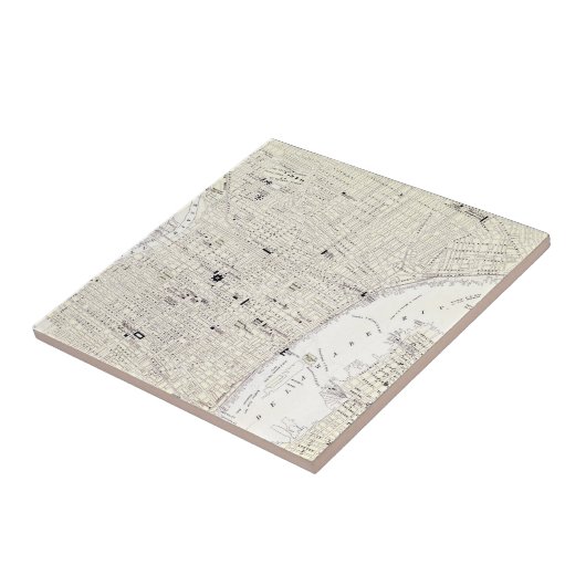 フィラデルヒィア(1885年)のヴィンテージの地図 タイル (側面)