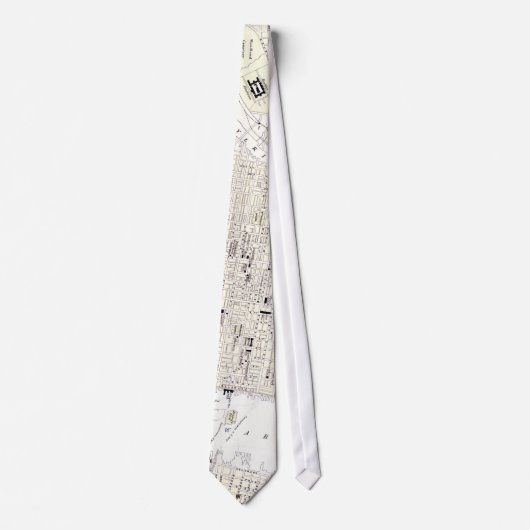 フィラデルヒィア(1885年)のヴィンテージの地図 ネクタイ (正面)