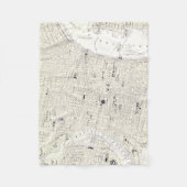 フィラデルヒィア(1885年)のヴィンテージの地図 フリースブランケット (正面)