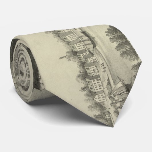フィラデルヒィアPA (1875年)のヴィンテージの絵解き地図 ネクタイ (ロール)