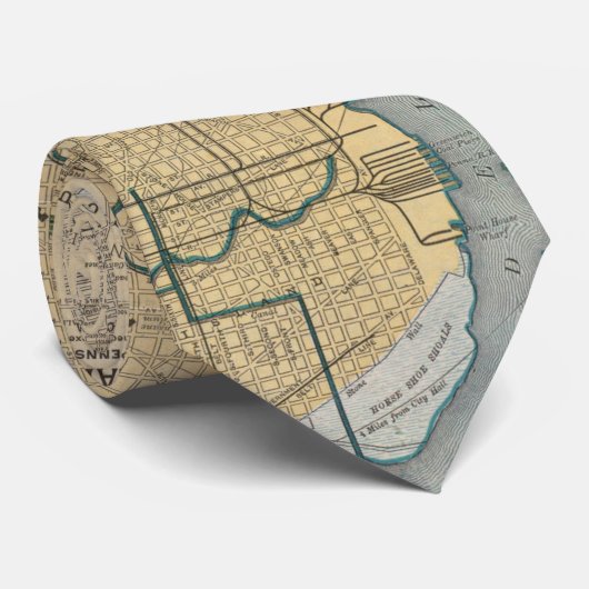 フィラデルヒィアPA (1895年)のヴィンテージの地図 ネクタイ (ロール)