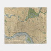 フィラデルヒィアPA (1895年)のヴィンテージの地図 フリースブランケット (正面(横))
