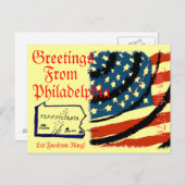 フィラデルフィアからの挨拶 ポストカード (正面/裏面)