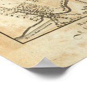 フィラデルフィアからニューヨークへの道路地図 ポスター (角)